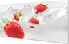 Glasbilder 140x70 Wandkunst Erdbeermilch Produktbild-Vorschau 1