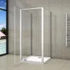 U-kabine 80x185cm Drehtür mit 80x80x185cm Seitenwand 5mm Produktbild-Vorschau 3