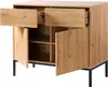 Kommode, 2 Türen, 2 Schubladen, Eichendekor - L90 x H80 cm Produktbild-Vorschau 6