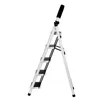 A white step ladder with a black handle and black steps is shown against a white background. Voir les images du produit