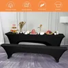 Biertischhussen 3er-Set Schwarz Elastisch 220x50x70cm für Produktbild-Vorschau 7