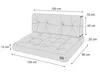 Diagram of a cushion set with dimensions indicated. Produktbild-Vorschau