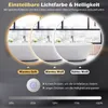 Lustro COSTWAY z oświetleniem, okrągłe lustro łazienkowe z Podgląd zdjęcia produktu 5
