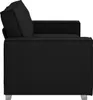 vidaXL Zweisitzer-Sofa Schwarz 180 cm Kunstleder Produktbild-Vorschau 2