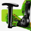 A close-up view of the armrest and adjustment mechanism of a gaming chair with a pixelated green and brown design. Náhľad obrázku produktu