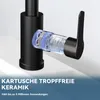 ZMH Wasserhahn Küche Küchenarmatur Schwarz Waterfall Produktbild-Vorschau 5
