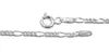 Figaro Armband 925 Sterling Silber rhodiniert 2,3mm breit Produktbild-Vorschau 2