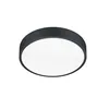 Flache LED Deckenleuchte Schwarz mit Dimmer Ø31cm - Produktbild-Vorschau 2