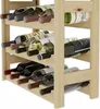 A wooden wine rack filled with various bottles of wine. Náhled obrázku produktu
