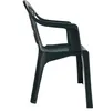 A side view of a green plastic garden chair. Náhled obrázku produktu