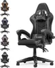 Chaise de jeu ergonomique - coussin lombaire + appui-tête - Voir les images du produit 1
