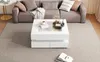 OKWISH Table Basse Carrée avec 3 Tiroirs et Éclairage LED, Voir les images du produit 3