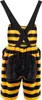 Damen Kostüm Biene Hummel Fleece Latzhose mit Stachel Gr. M-XL Fasching Karneval Mottoparty Rettet die Bienen Produktbild-Vorschau