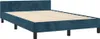 vidaXL Bettgestell ohne Matratze Dunkelblau 120x200 cm Samt Produktbild-Vorschau 3