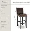 tectake® Barhocker Sitzhöhe 76 cm Produktbild-Vorschau 6