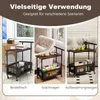 A collage of three images showing a rolling cart used as a side table, snack cart, and storage cart. Anteprima dell’immagine prodotto