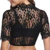 Trachten Damen Dirndlbluse Spitze - Dirndlbluse Kurzarm  Produktbild-Vorschau 3