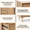 Kommode Holz mit 3 Schubladen & Tür, Sideboard mit Produktbild-Vorschau 3