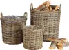 Weidenkörbe Rund Natural-Grey 3er-Set Produktbild-Vorschau 1