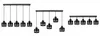 Three black pendant light fixtures with chrome accents are displayed against a white background. Produktbild-Vorschau