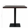 vidaXL Table de bistrot MDF et acier Carré 80×80×75cm Frêne Voir les images du produit 5