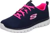 A single navy and pink Skechers shoe is shown against a white background. Produktbild-Vorschau