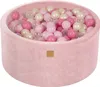 MeowBaby Puderrosen Bällebad rund 90x40cm, bälle: Produktbild-Vorschau 1