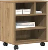 vidaXL Stojan na tiskárnu Artisan dub 41 x 32 x 48 cm Náhled obrázku produktu 3