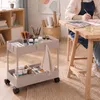 Carrello Relaxdays, 2 ripiani, carrello da servizio, Anteprima dell’immagine prodotto 2