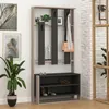A hallway or entryway with a coat rack and shoe storage unit. Produktbild-Vorschau
