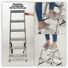 KADAX Drabina Aluminiowa Składana 5 Stopniowa Domowa mocna Podgląd zdjęcia produktu 3