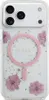 A clear, well-lit studio shot of a phone case with floral and glitter embellishments. Podgląd zdjęcia produktu