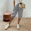 Damen Leinen-Shorts Sommer Knielang mit Kordelzug, Luftig Produktbild-Vorschau 2