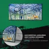 Leinwand Uhr Küche Wohnzimmer Bild 60x30 Schneefälle Wald Produktbild-Vorschau 5