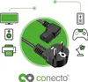 conecto Strom-Kabel, Schutzkontakt-Stecker 90° auf C13 Produktbild-Vorschau 4