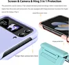 Close-up views of a phone case with descriptive text highlighting its protective features. Produktbild-Vorschau