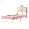 Polsterbett mit LED-Beleuchtung (90x200 cm), Einzelbett mit Produktbild-Vorschau 6