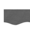 A close-up of a gray awning valance with a white wavy trim. Produktbild-Vorschau