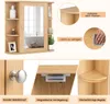 GOPLUS Spiegelschrank Holz mit einzelner Spiegeltür, Produktbild-Vorschau 2