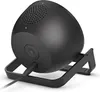 A black wireless charging stand with a black charging puck on a black stand. Produktbild-Vorschau