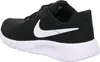 A side view of a black Nike Tanjun sneaker with a white Nike swoosh logo and a white sole. Podgląd zdjęcia produktu