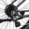 A close-up view of the rear derailleur and cassette of a bicycle. Produktbild-Vorschau