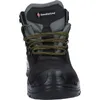 A close-up front view of a black work boot. Produktbild-Vorschau