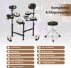 COSTWAY E-Drum Sets, batteria elettrica da 7 pezzi con pad, Anteprima dell’immagine prodotto 6