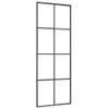 vidaXL Schiebetür Aluminium und ESG Glas 76x205 cm Schwarz Produktbild-Vorschau 3