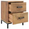 Nachttische 2 Stk. 36x30x45 cm Massivholz Kiefer Produktbild-Vorschau 4