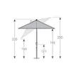doppler Active Auto Tilt Kurbelschirm Sonnenschirm  210x140 Produktbild-Vorschau 16