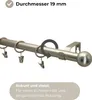 LOFT 400 cm Einzelne Gardinenstange 19 mm aus Metall mit Produktbild-Vorschau 2