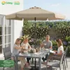 Sekey Rund Gartenschirm 200x200 cm, Kurbel-Sonnenschirm mit Produktbild-Vorschau 6