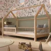 Crazy Pine Hausbett 200x90 cm – Montessori Kinderbett aus Produktbild-Vorschau 1